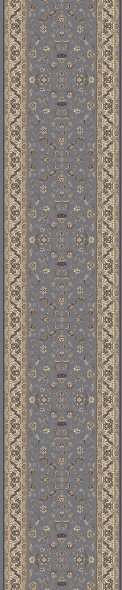 Hall & Stair Runners Brilliant 72284-920 Lt. Blue - Blue & Ivory - Beige Machine Made Rug