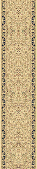 Hall & Stair Runner Rugs Legacy 58004-115 Ivory - Beige & Medium Blue - Navy Machine Made Rug