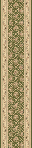 Hall & Stair Runners Legacy 58018-440 Green & Ivory - Beige Machine Made Rug