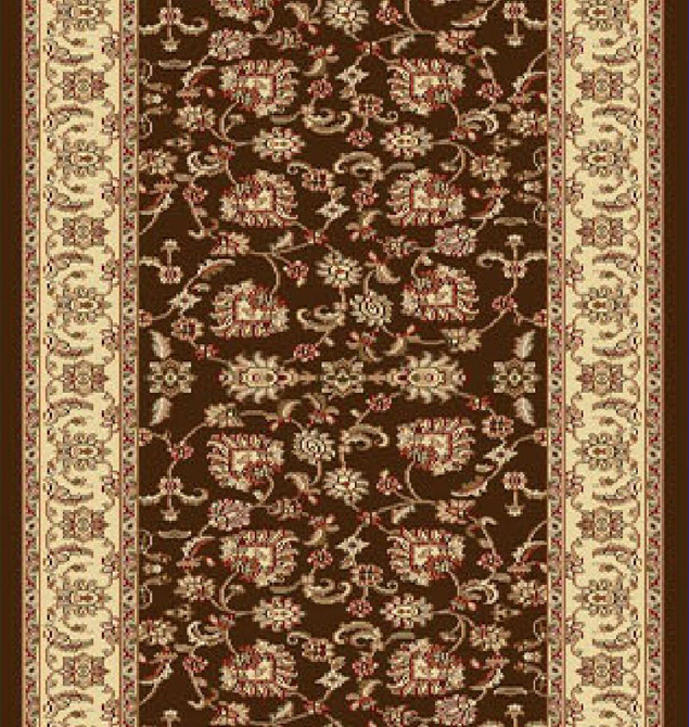 Hall & Stair Runner Rugs Legacy 58020-600 Lt. Brown - Chocolate & Ivory - Beige Machine Made Rug