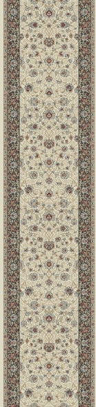 Hall & Stair Runner Rugs Melody 985022-414 Ivory - Beige & Medium Blue - Navy Machine Made Rug