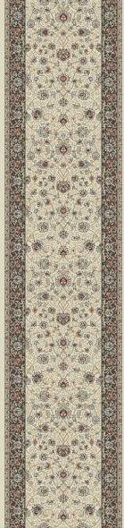 Hall & Stair Runners Melody 985022-414 Ivory - Beige & Medium Blue - Navy Machine Made Rug