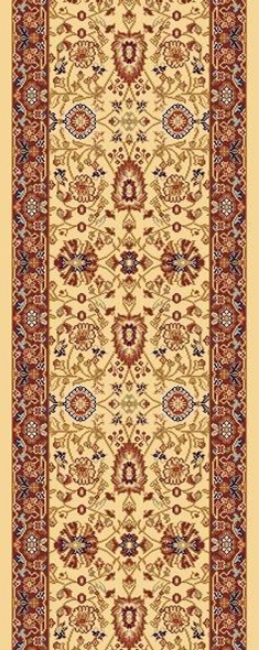 Hall & Stair Runner Rugs Yazd 2803-130 Other & Red - Burgundy Machine Made Rug