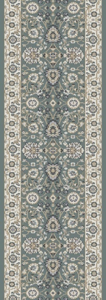 Hall & Stair Runners Yazd 2803-150 Ivory - Beige & Lt. Grey - Grey Machine Made Rug