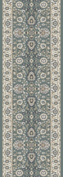 Hall & Stair Runner Rugs Yazd 2803-390 Lt. Grey - Grey & Ivory - Beige Machine Made Rug