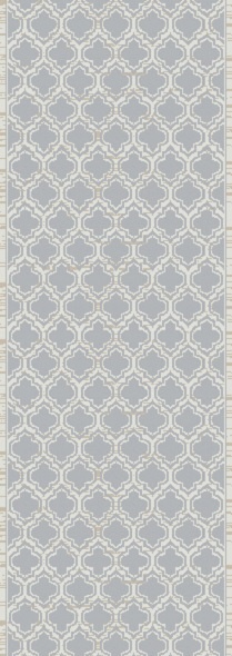 Hall & Stair Runner Rugs Yazd 2816-910 Lt. Grey - Grey Machine Made Rug