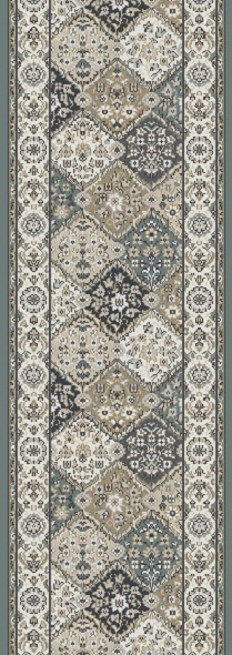 Hall & Stair Runners Yazd 8471-510 Lt. Grey - Grey & Other Machine Made Rug