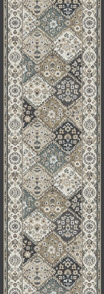 Hall & Stair Runners Yazd 8471-910 Black - Charcoal & Other Machine Made Rug