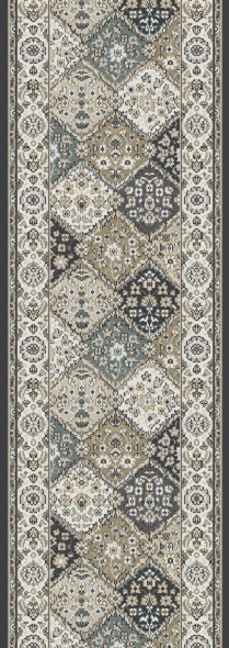 Hall & Stair Runner Rugs Yazd 8471-910 Black - Charcoal & Other Machine Made Rug