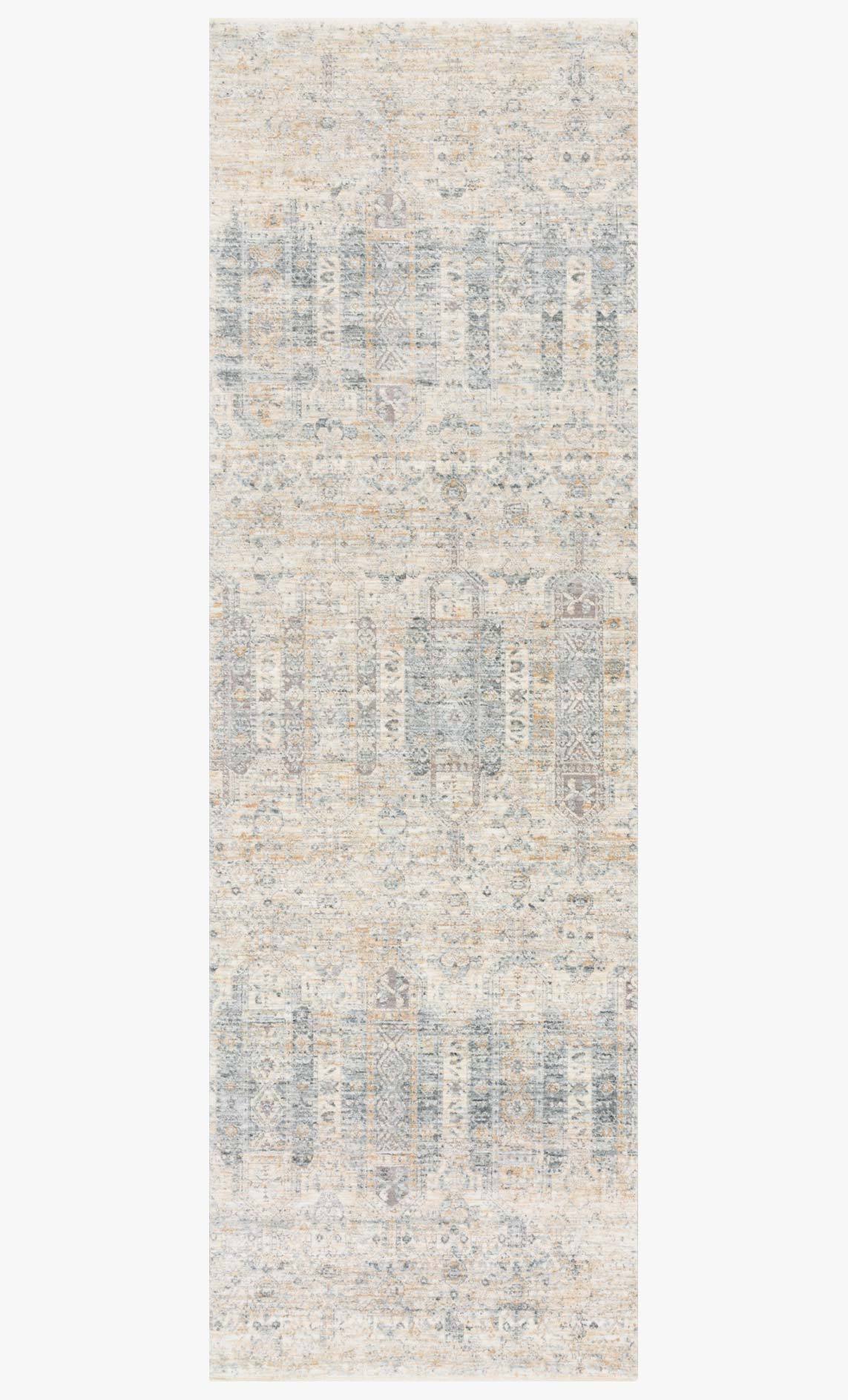 Transitional & Casual Rugs Pandora PAN-02 Lt. Blue - Blue & Ivory - Beige Machine Made Rug