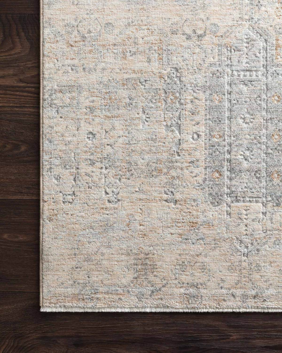 Transitional & Casual Rugs Pandora PAN-02 Lt. Blue - Blue & Ivory - Beige Machine Made Rug