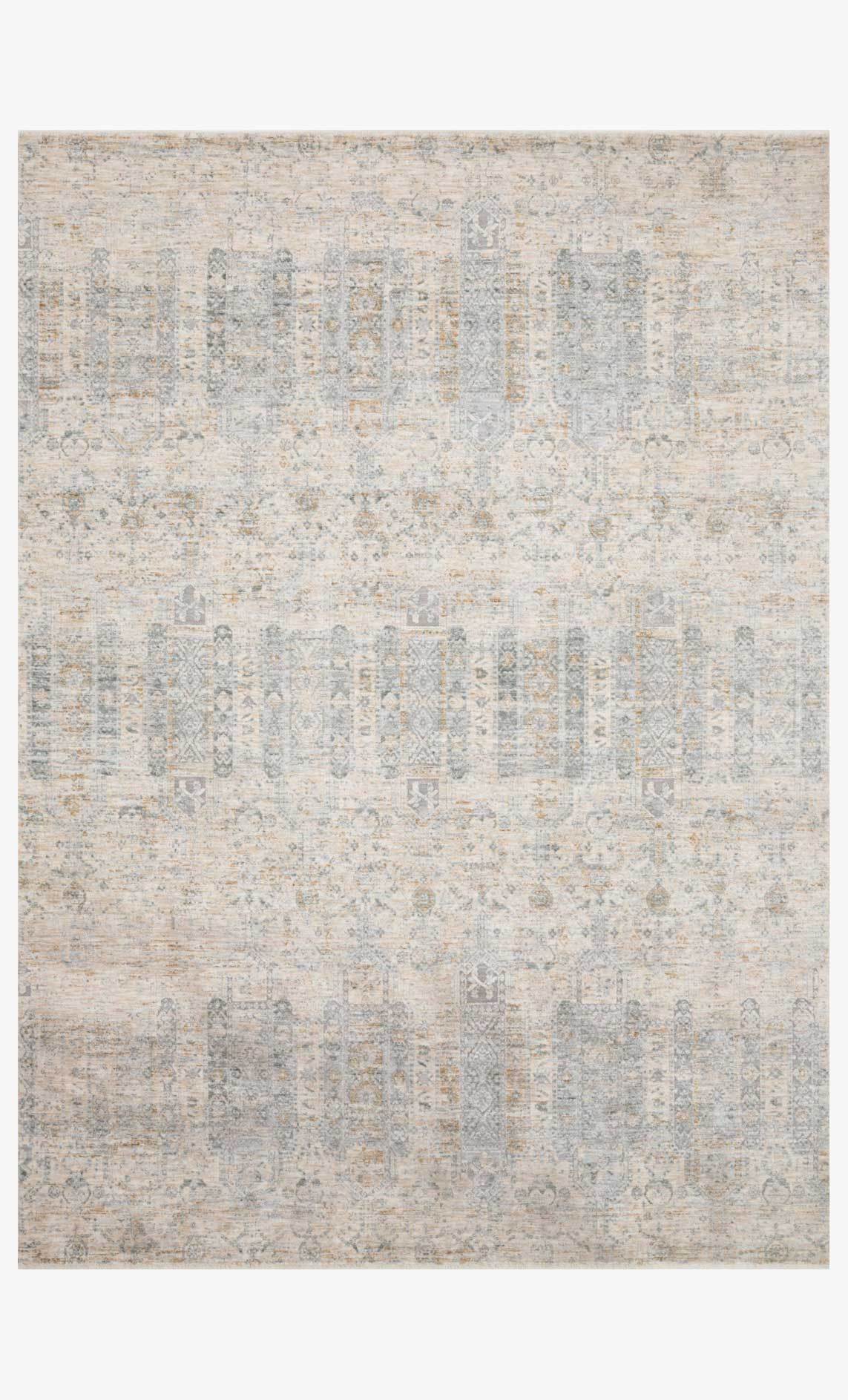 Transitional & Casual Rugs Pandora PAN-02 Lt. Blue - Blue & Ivory - Beige Machine Made Rug