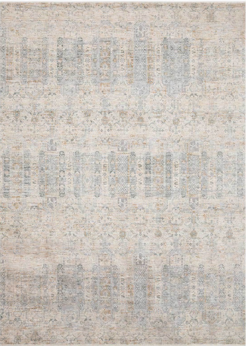 Transitional & Casual Rugs Pandora PAN-02 Lt. Blue - Blue & Ivory - Beige Machine Made Rug