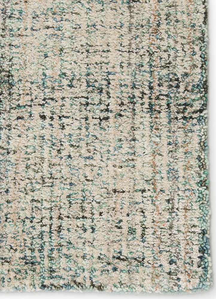 Contemporary & Transitional Rugs Citgo CTG03 Ritz (S) Ivory - Beige & Aqua - Lt. Green Hand Tufted Rug