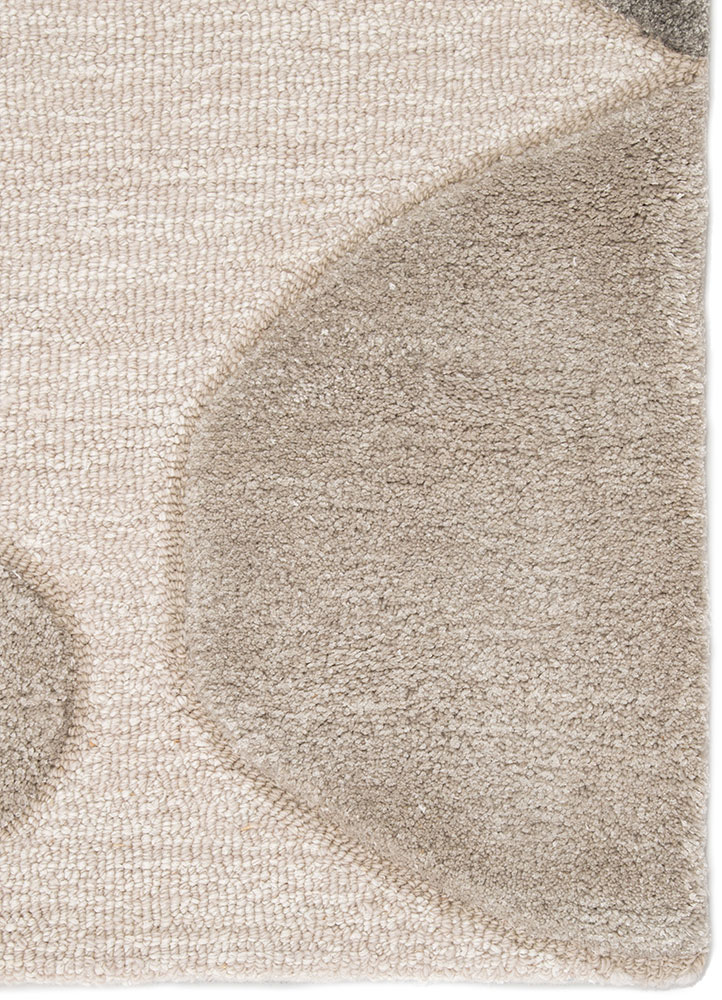 Contemporary Rugs & Transitional Rugs Blue BL102-Creekstone (S) Ivory - Beige & Lt. Grey - Grey Hand Tufted Rug