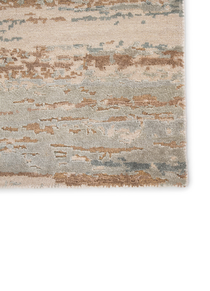 Contemporary & Modern Rugs Chaos Theory by Kavi CKV33-Bandi (S) Lt. Grey - Grey & Multi Hand Knotted Rug