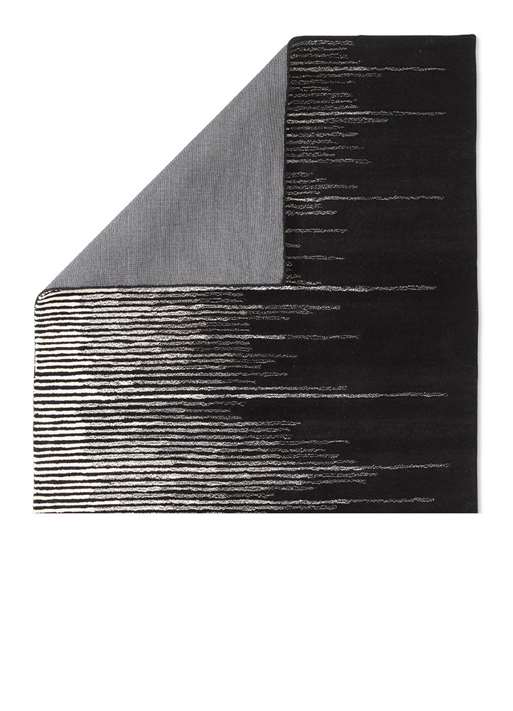 Contemporary Rugs & Transitional Rugs Bristol BRI21-Tabo (S) Black - Charcoal & Ivory - Beige Hand Tufted Rug