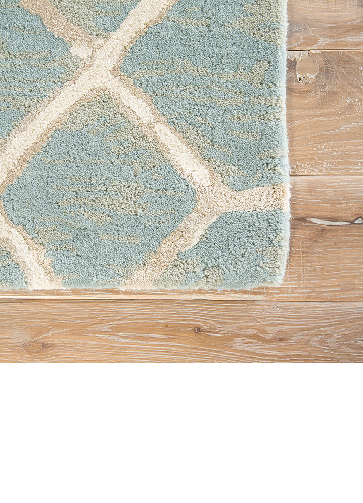 Contemporary Rugs & Transitional Rugs Blue  BL157-Totten (S) Lt. Grey - Grey & Lt. Blue - Blue Hand Tufted Rug
