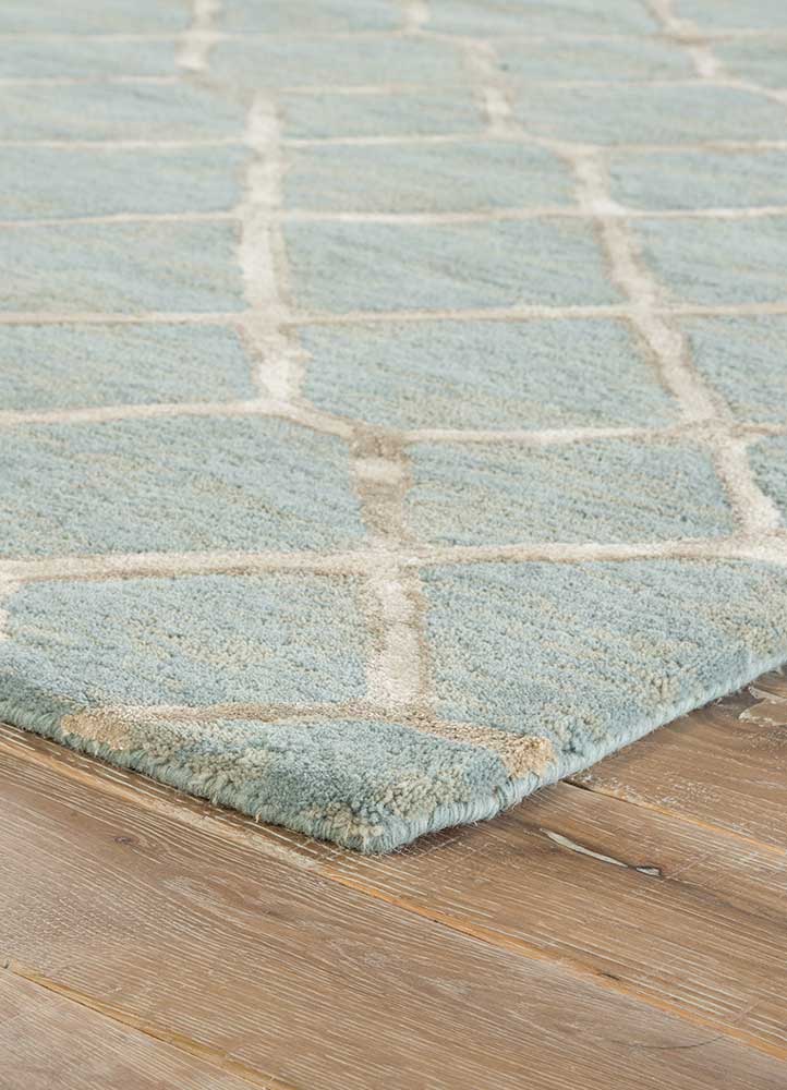 Contemporary Rugs & Transitional Rugs Blue  BL157-Totten (S) Lt. Grey - Grey & Lt. Blue - Blue Hand Tufted Rug