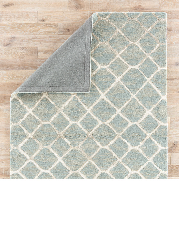 Contemporary Rugs & Transitional Rugs Blue  BL157-Totten (S) Lt. Grey - Grey & Lt. Blue - Blue Hand Tufted Rug