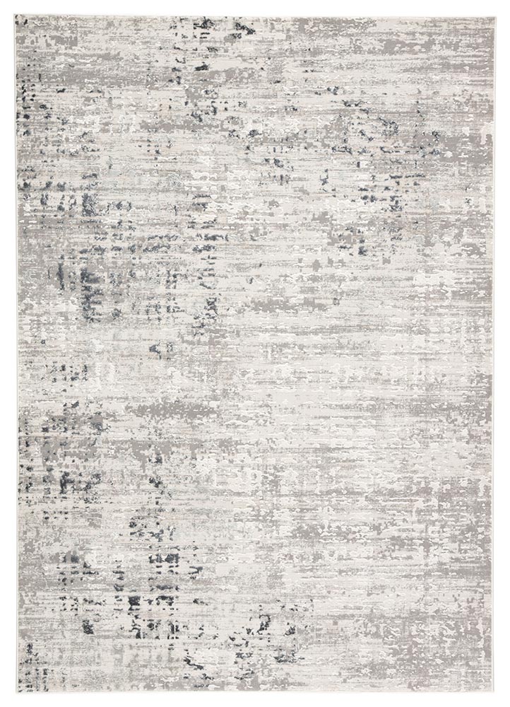 Contemporary Rugs & Transitional Rugs Cirque CIQ30-Clan (S) Lt. Grey - Grey & Ivory - Beige Machine Made Rug