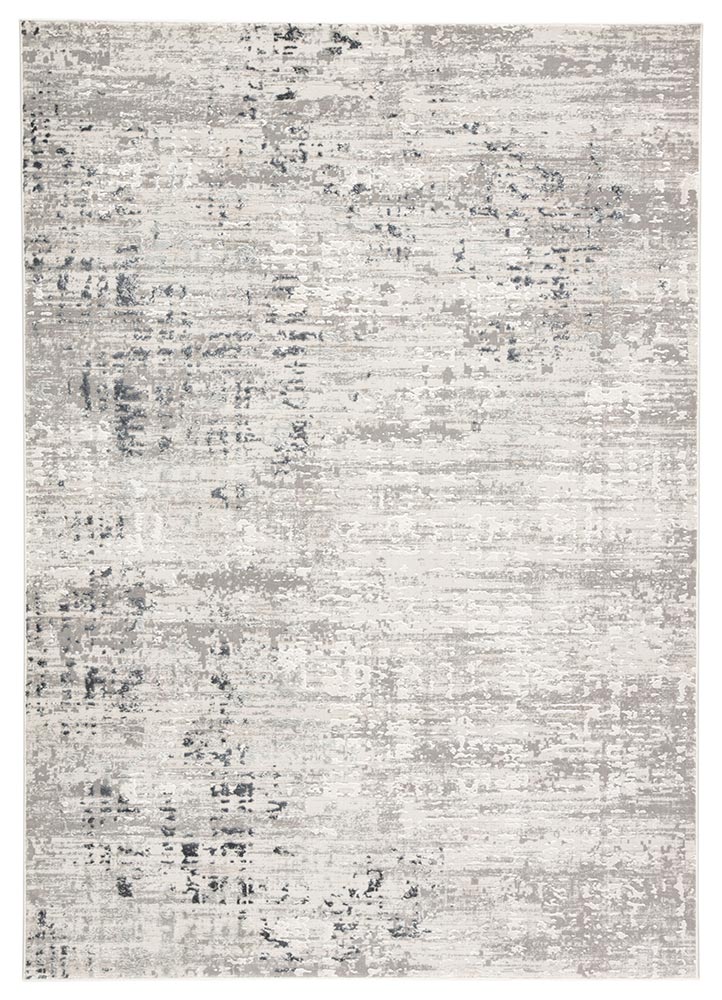 Contemporary & Transitional Rugs Cirque CIQ30-Clan (S) Lt. Grey - Grey & Ivory - Beige Machine Made Rug