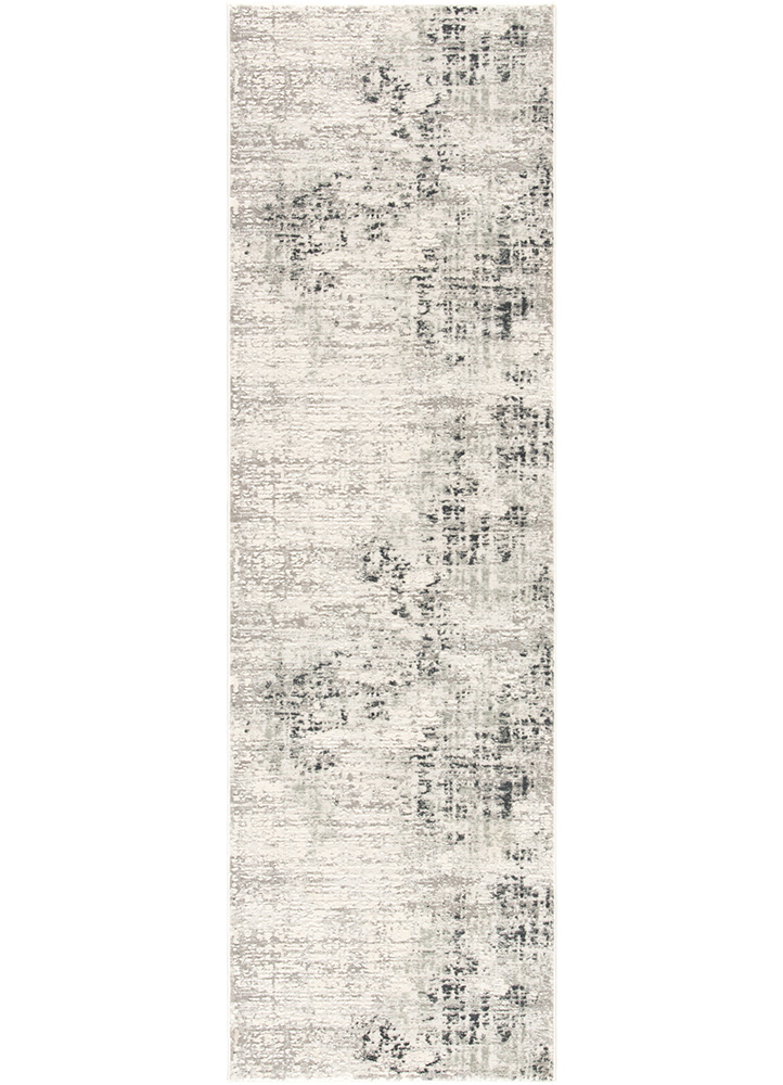 Contemporary Rugs & Transitional Rugs Cirque CIQ30-Clan (S) Lt. Grey - Grey & Ivory - Beige Machine Made Rug