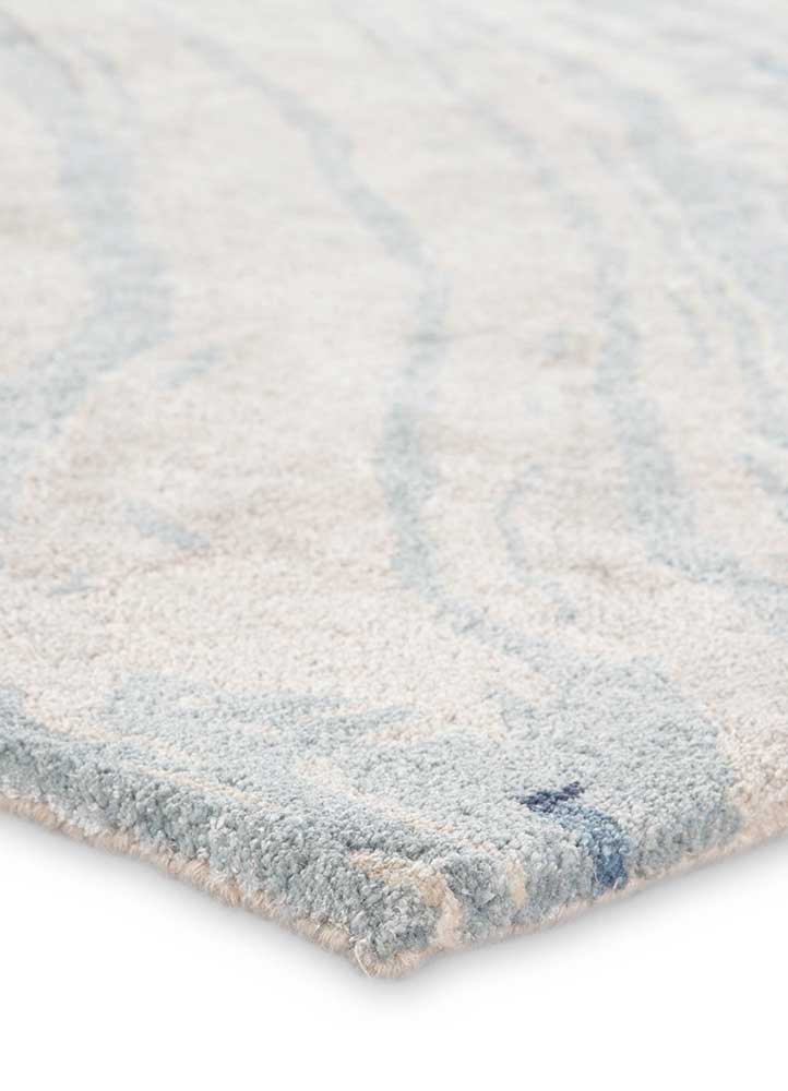 Contemporary Rugs & Transitional Rugs Genesis GES22-Atha (S) Ivory - Beige & Lt. Blue - Blue Hand Tufted Rug