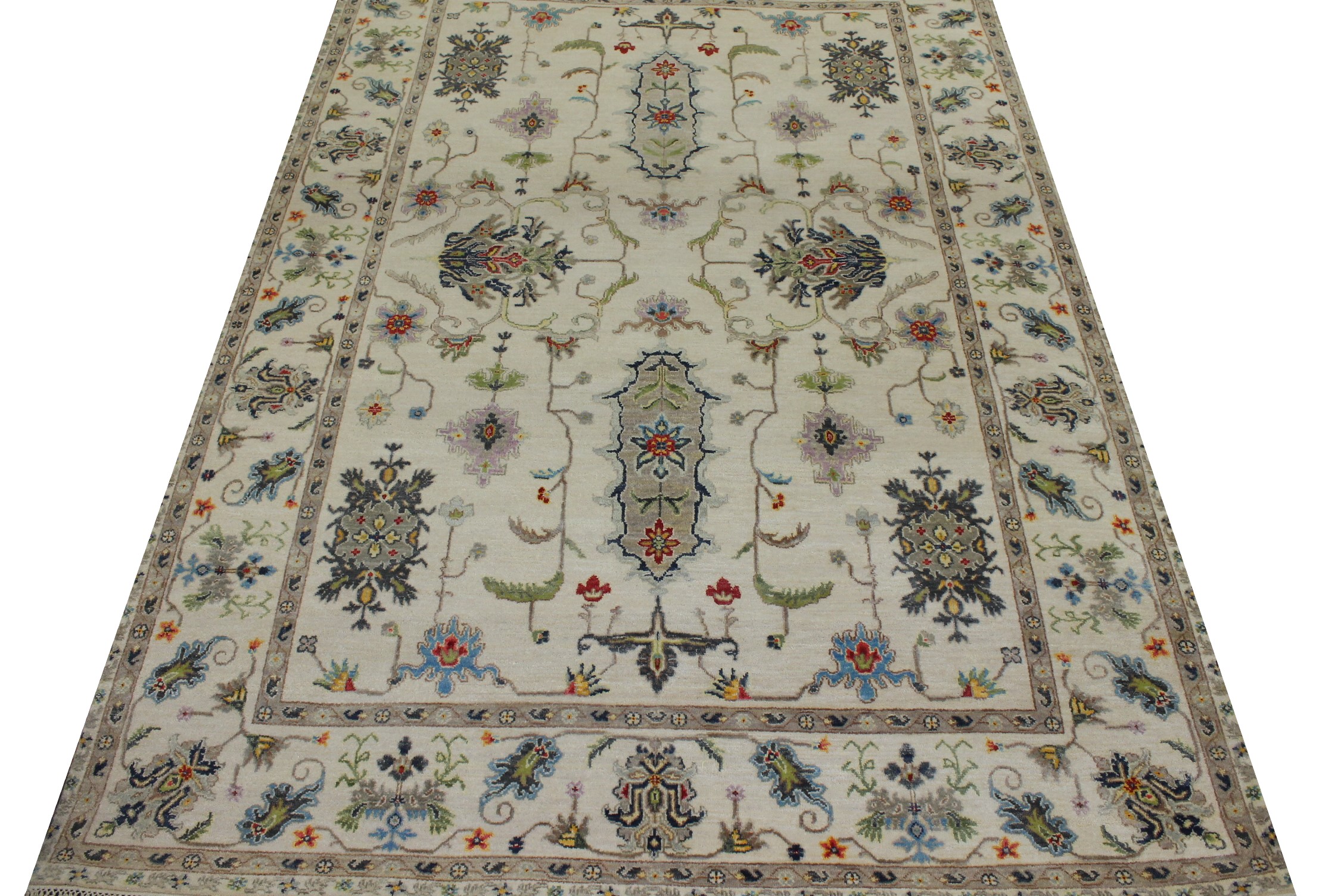Traditional & Oriental Rugs Sultan 023106 Ivory - Beige Hand Knotted Rug