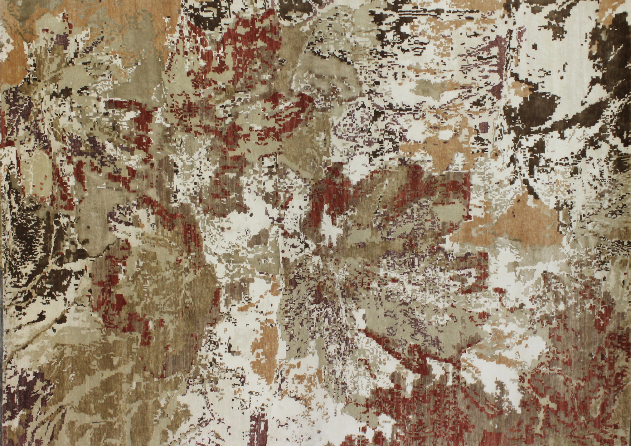 Contemporary Rugs & Transitional Rugs Splash 022824 Ivory - Beige & Camel - Taupe Hand Knotted Rug