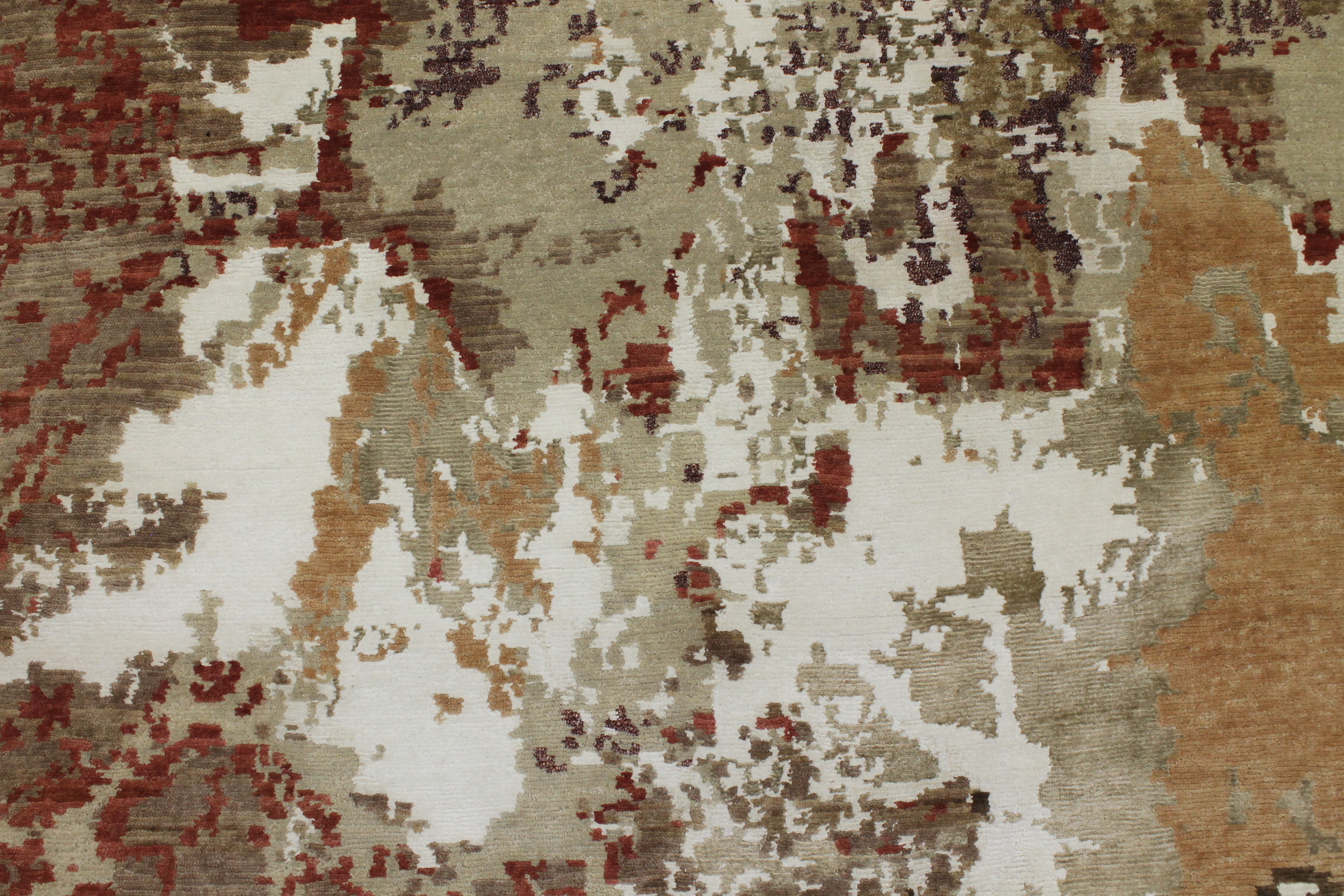 Contemporary Rugs & Transitional Rugs Splash 022824 Ivory - Beige & Camel - Taupe Hand Knotted Rug