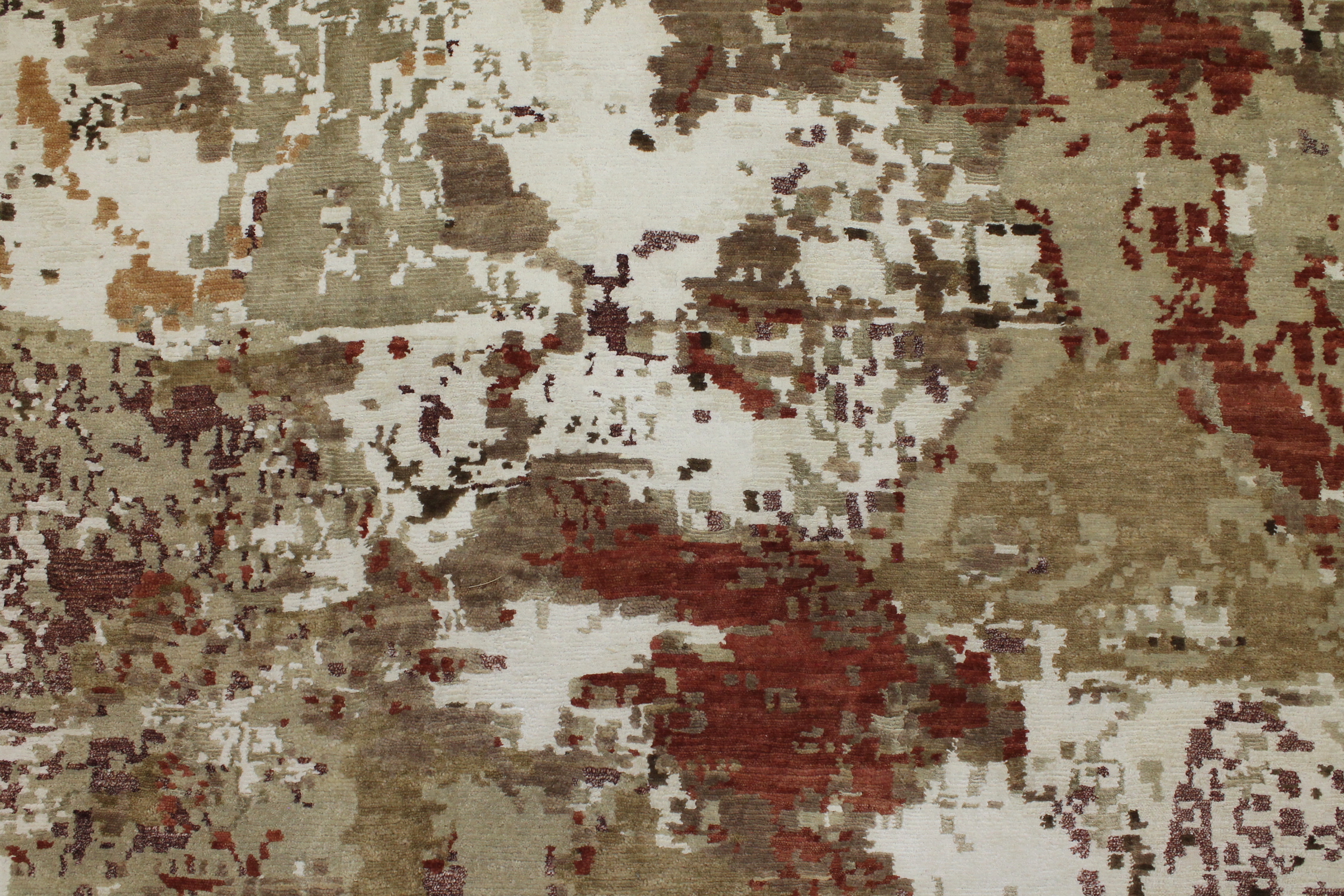 Contemporary Rugs & Transitional Rugs Splash 022824 Ivory - Beige & Camel - Taupe Hand Knotted Rug