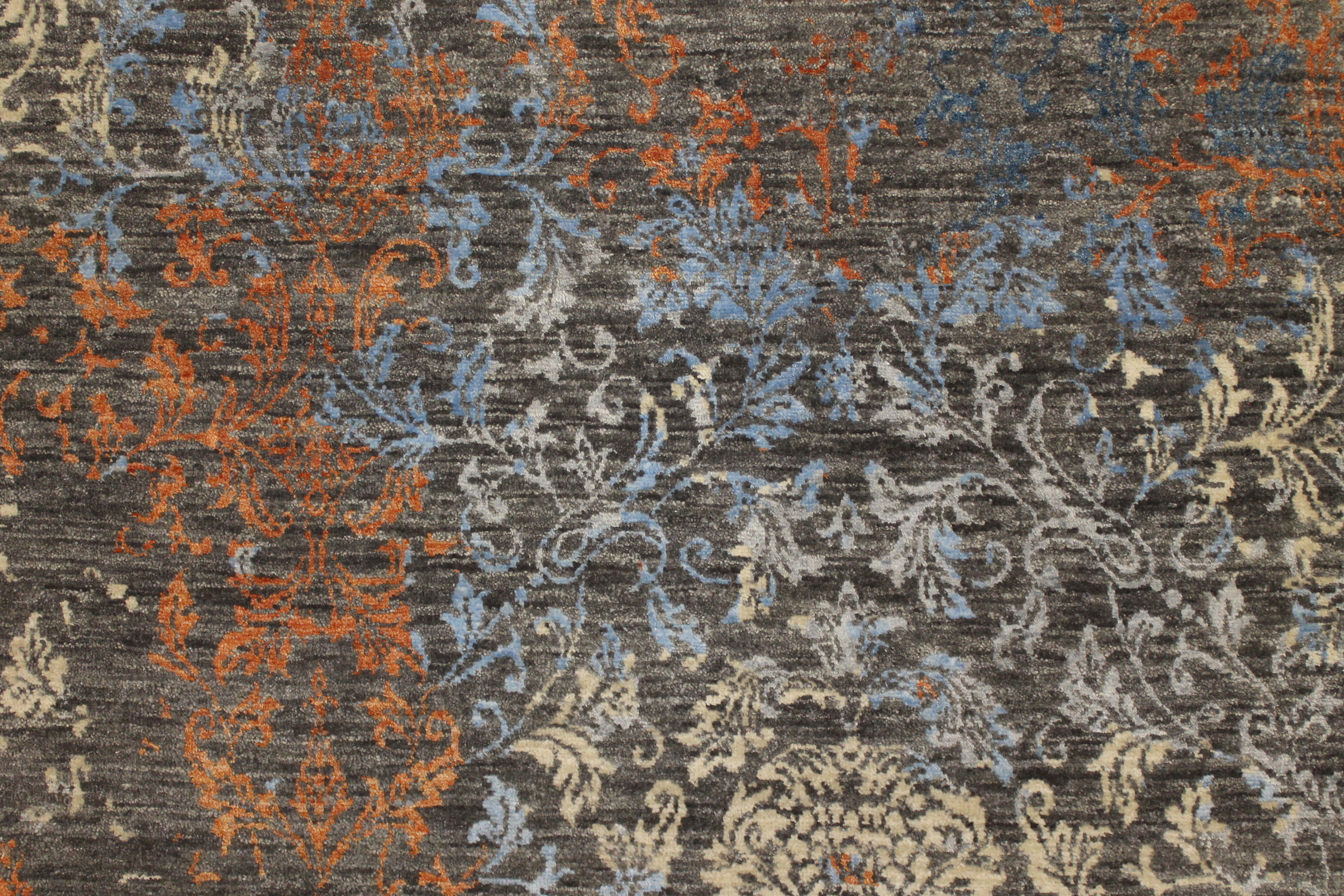 Contemporary Rugs & Transitional Rugs Jankat 022849 Lt. Grey - Grey & Multi Hand Knotted Rug