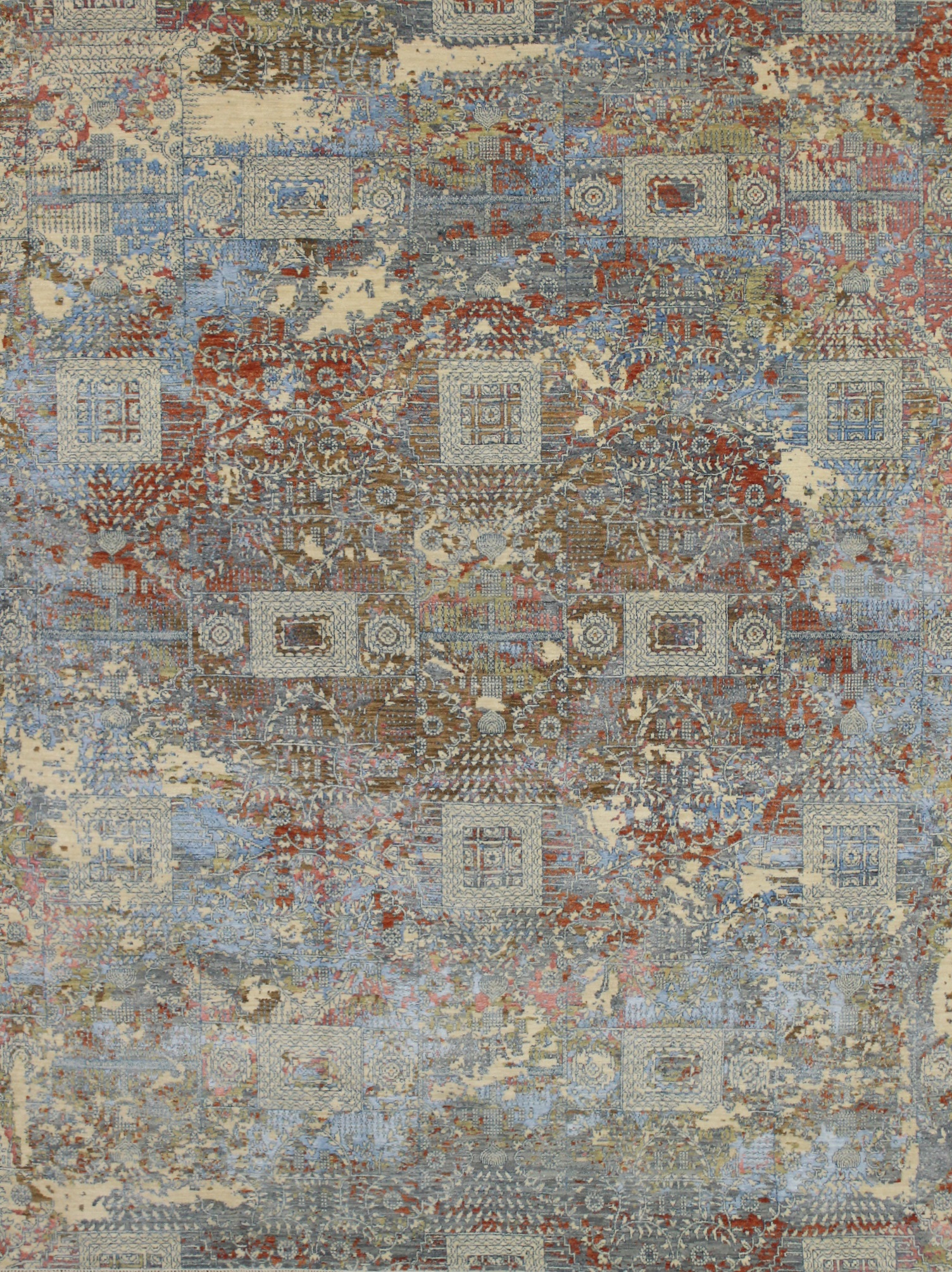 Contemporary Rugs & Transitional Rugs Jankat 022847 Multi Hand Knotted Rug
