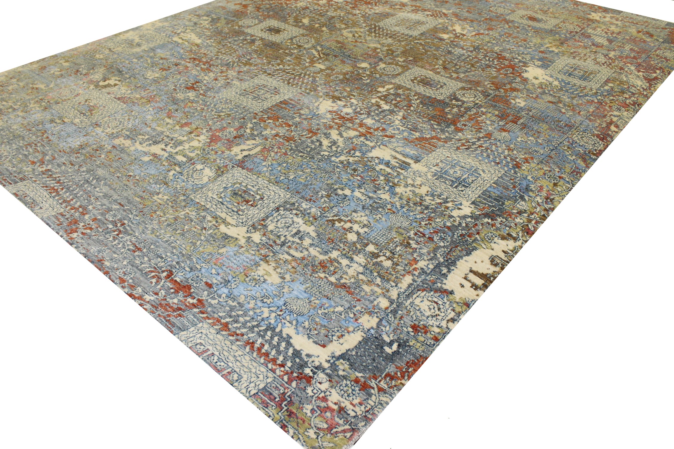 Contemporary Rugs & Transitional Rugs Jankat 022847 Multi Hand Knotted Rug
