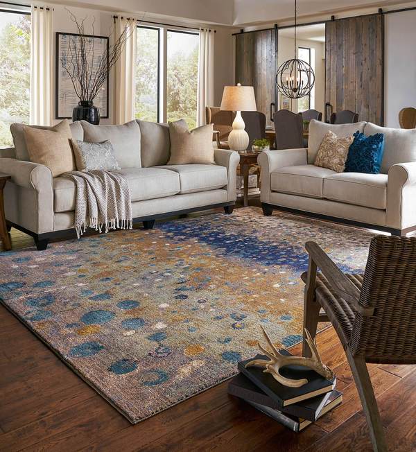 Contemporary Rugs & Transitional Rugs Enigma Torrent Desert 90970-20047 Multi Machine Made Rug
