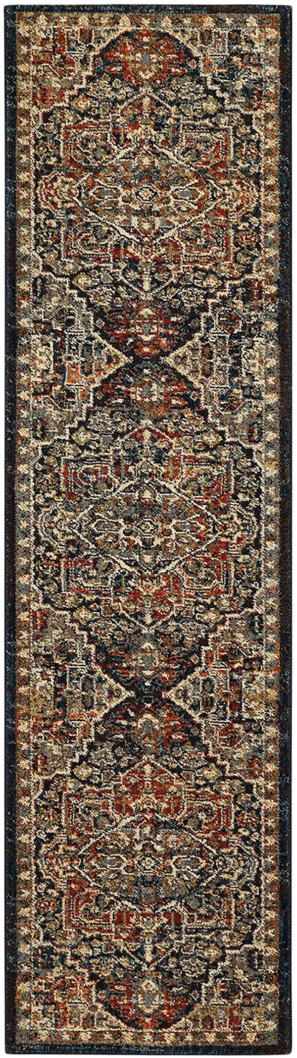 Traditional & Oriental Rugs Spice Market Alcantara Sapphire 90807-50130 Medium Blue - Navy & Rust - Orange Machine Made Rug