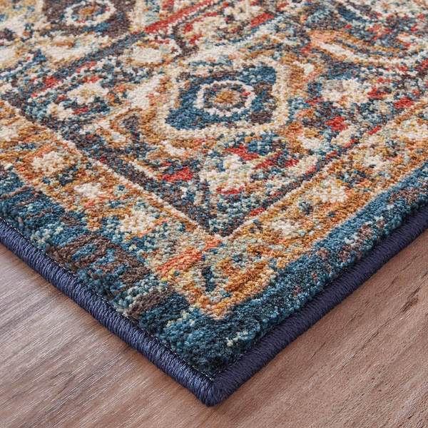 Traditional & Oriental Rugs Spice Market Alcantara Sapphire 90807-50130 Medium Blue - Navy & Rust - Orange Machine Made Rug