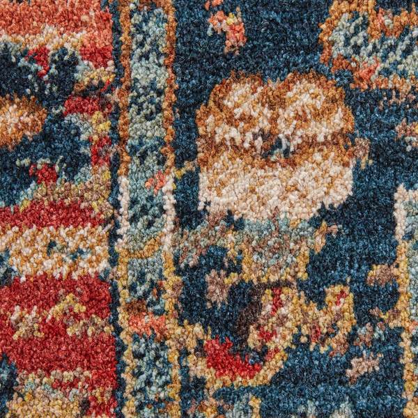 Traditional & Oriental Rugs Spice Market Alcantara Sapphire 90807-50130 Medium Blue - Navy & Rust - Orange Machine Made Rug