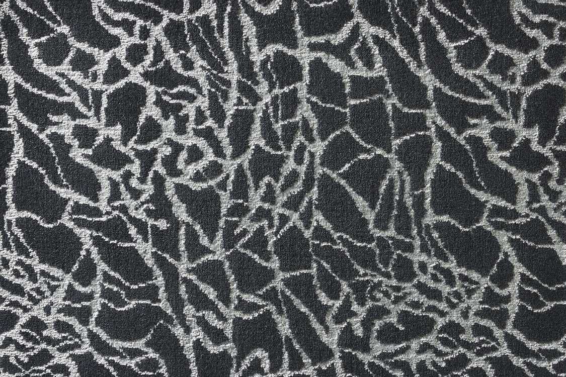 Custom Rugs, Runners & Rounds Starlight Kinetic STA-05 - Blacklight Black - Charcoal & Lt. Grey - Grey Machine Made Rug