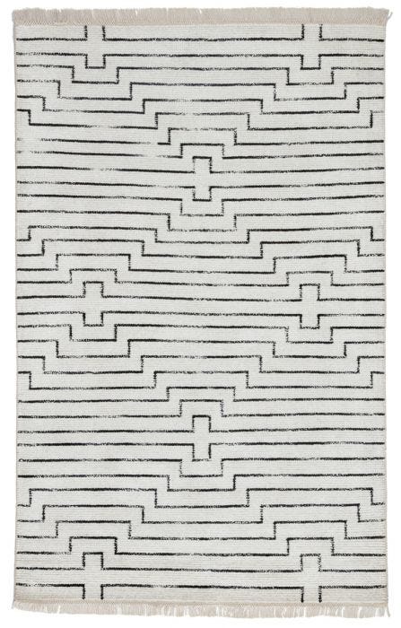 Contemporary Rugs & Transitional Rugs Satellite SAT02 Alloy Ivory - Beige & Black - Charcoal Hand Loomed Rug