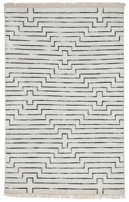 Contemporary & Transitional Rugs Satellite SAT02 Alloy Ivory - Beige & Black - Charcoal Hand Loomed Rug