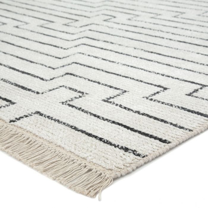 Contemporary & Modern Rugs Satellite SAT02 Alloy Ivory - Beige & Black - Charcoal Hand Loomed Rug