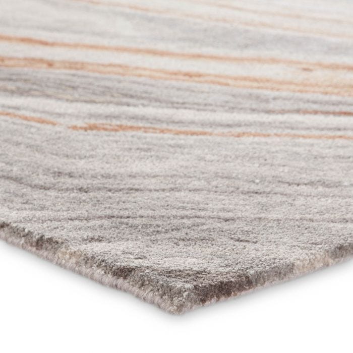 Contemporary Rugs & Transitional Rugs Genesis GES21-Atha Lt. Grey - Grey & Rust - Orange Hand Tufted Rug