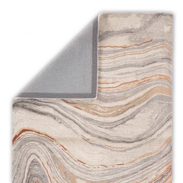 Contemporary Rugs & Transitional Rugs Genesis GES21-Atha Lt. Grey - Grey & Rust - Orange Hand Tufted Rug