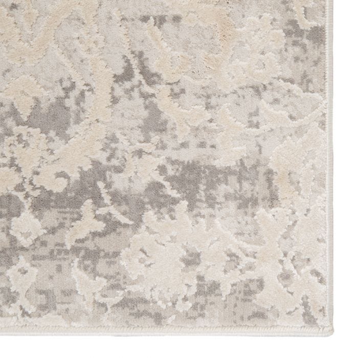 Contemporary & Transitional Rugs Cirque CIQ10 - Alonsa Lt. Grey - Grey & Ivory - Beige Machine Made Rug