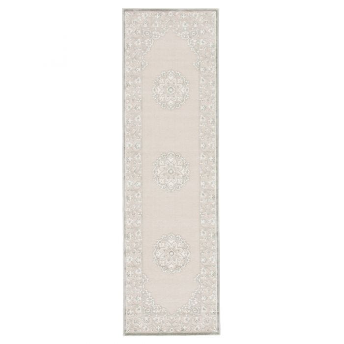 Traditional & Oriental Rugs Fables FB124 - Malo Ivory - Beige & Lt. Grey - Grey Machine Made Rug