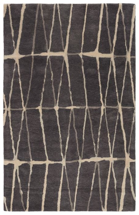 Contemporary Rugs & Transitional Rugs Town TOW03-Botticino Black - Charcoal & Lt. Grey - Grey Hand Tufted Rug