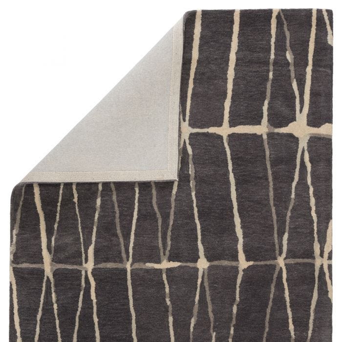 Contemporary & Modern Rugs Town TOW03-Botticino Black - Charcoal & Lt. Grey - Grey Hand Tufted Rug