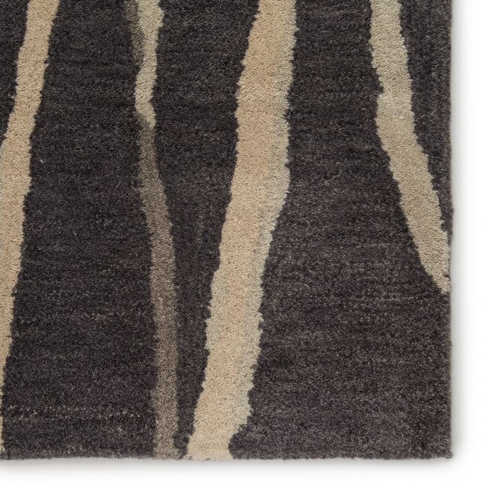 Contemporary Rugs & Transitional Rugs Town TOW03-Botticino Black - Charcoal & Lt. Grey - Grey Hand Tufted Rug